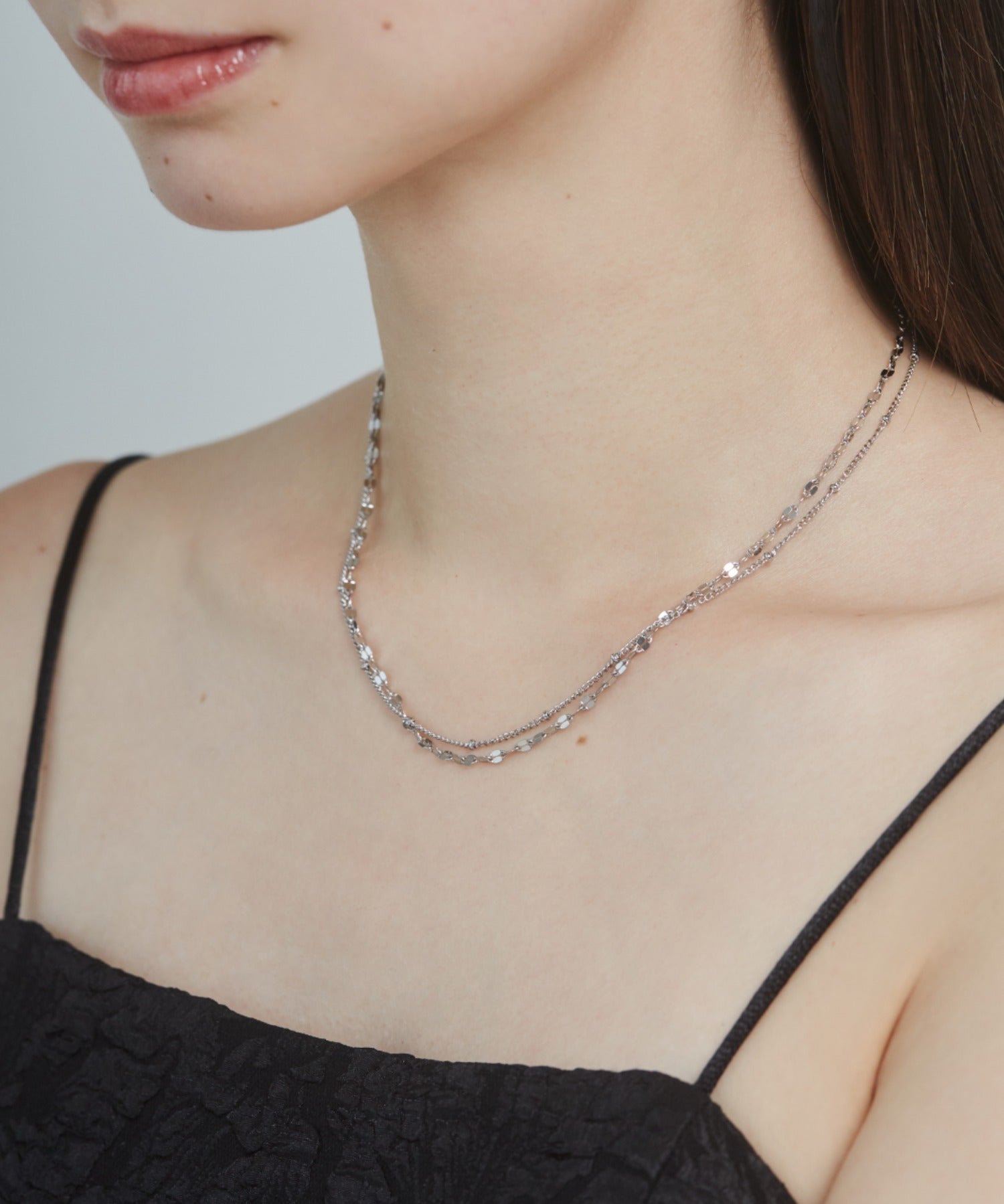 ciite' シーテ ネックレス 【 金属アレルギー対応 】 2連チェーンネックレス サージカルステンレス