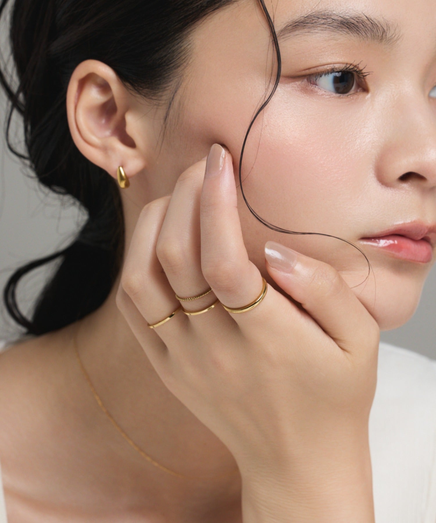 ciite' シーテ リング 【 金属アレルギー対応 】シンプルリング 4個セット サージカルステンレス