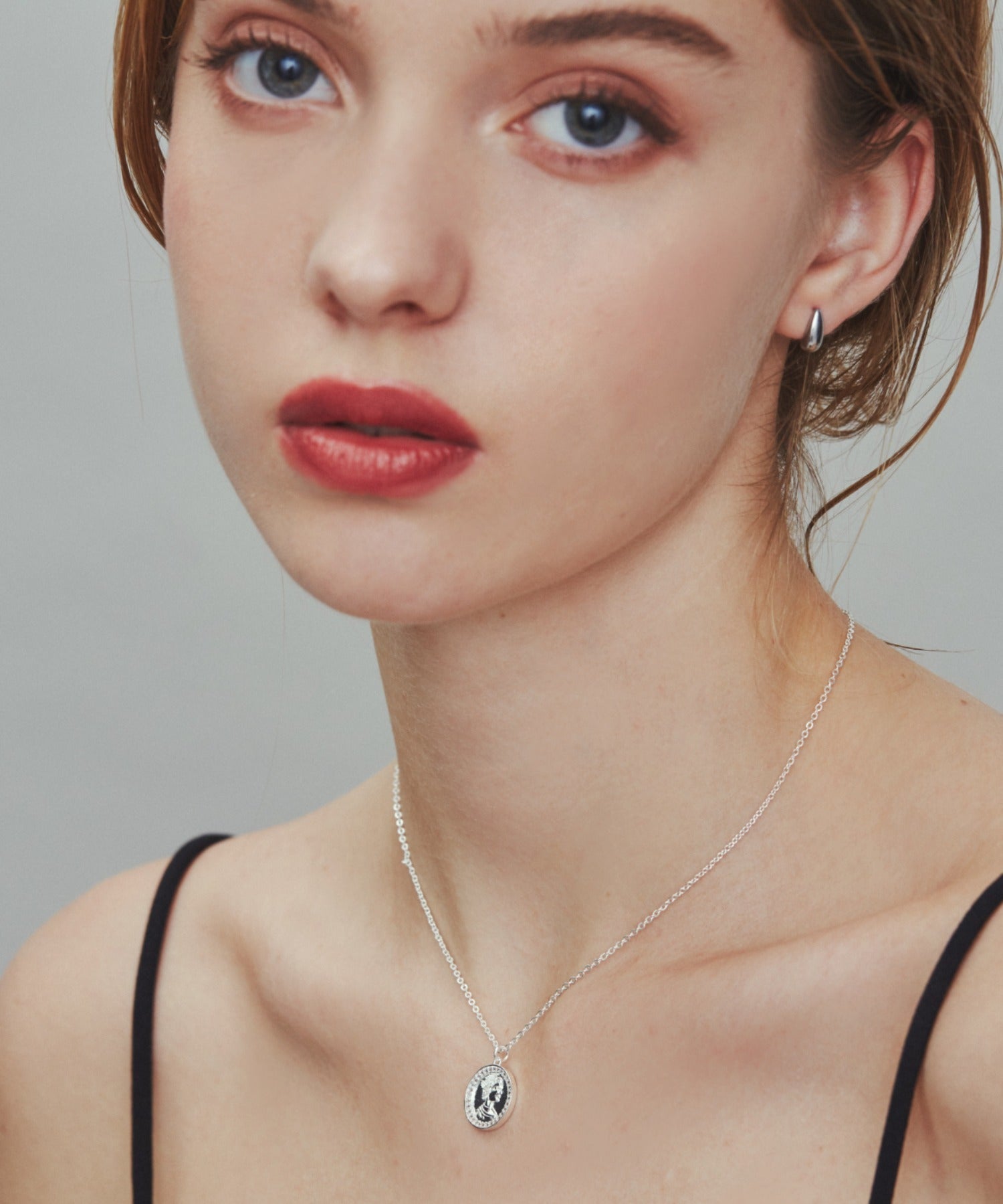 ciite' シーテ ネックレス 【 金属アレルギー対応 】 ビジューコインネックレス サージカルステンレス