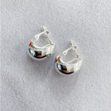 ぷっくりシンプルイヤリング  (両耳用)