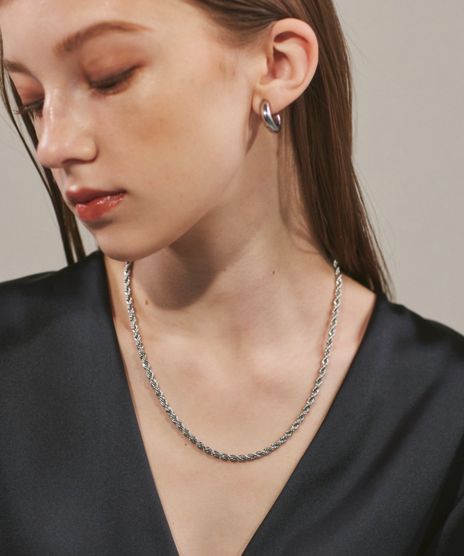 ciite' シーテ ネックレス 【 金属アレルギー対応 】 ツイストチェーンネックレス サージカルステンレス