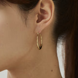 ciite' シーテ ピアス（両耳用） 【 金属アレルギー対応 】オーバルフープピアス サージカルステンレス（両耳用）