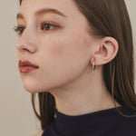 ciite' シーテ ピアス（両耳用） 【 金属アレルギー対応 】 ビジューフープピアス サージカルステンレス (両耳用)