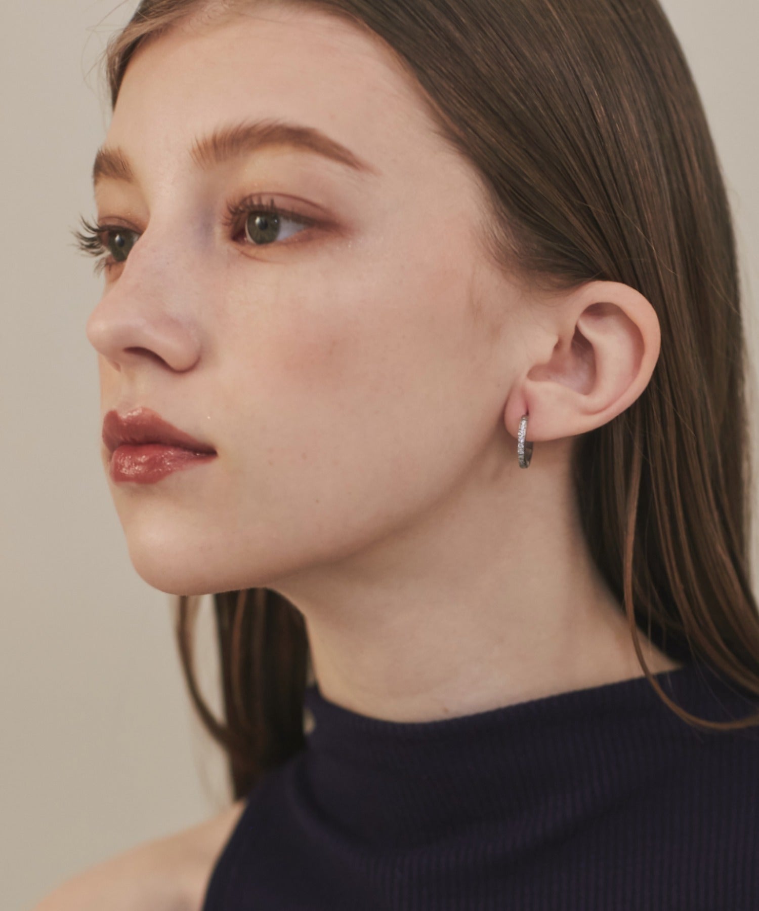 ciite' シーテ ピアス（両耳用） 【 金属アレルギー対応 】 ビジューフープピアス サージカルステンレス (両耳用)