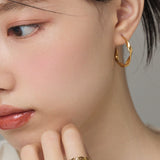 ciite' シーテ ピアス（両耳用） 【 金属アレルギー対応 】 ツイストフープピアス サージカルステンレス (両耳用)