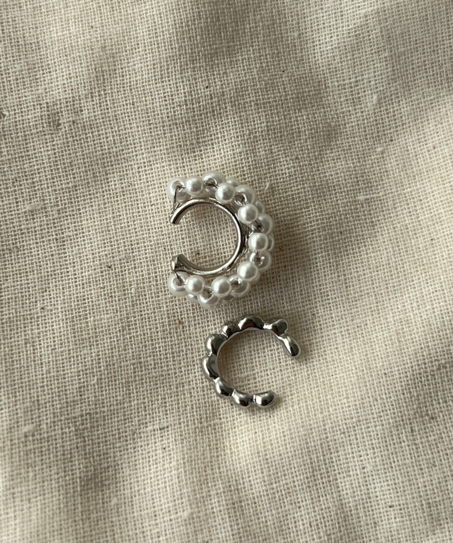 ciite' シーテ イヤーカフ パール&メタル イヤーカフセット