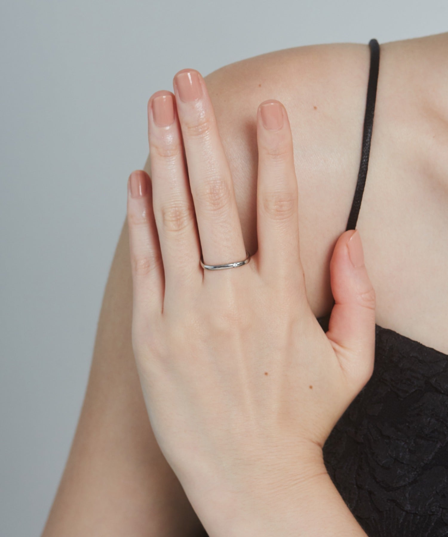 ciite' シーテ リング 【 金属アレルギー対応 】 シンプルビジューリング サージカルステンレス