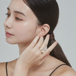 ciite' シーテ リング ビジューダブルパール リング