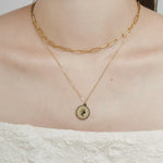 ciite' シーテ ネックレス 【 金属アレルギー対応 】 2連 エリザベス コインネックレス サージカルステンレス