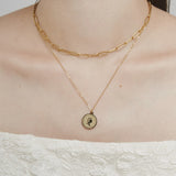 ciite' シーテ ネックレス 【 金属アレルギー対応 】 2連 エリザベス コインネックレス サージカルステンレス