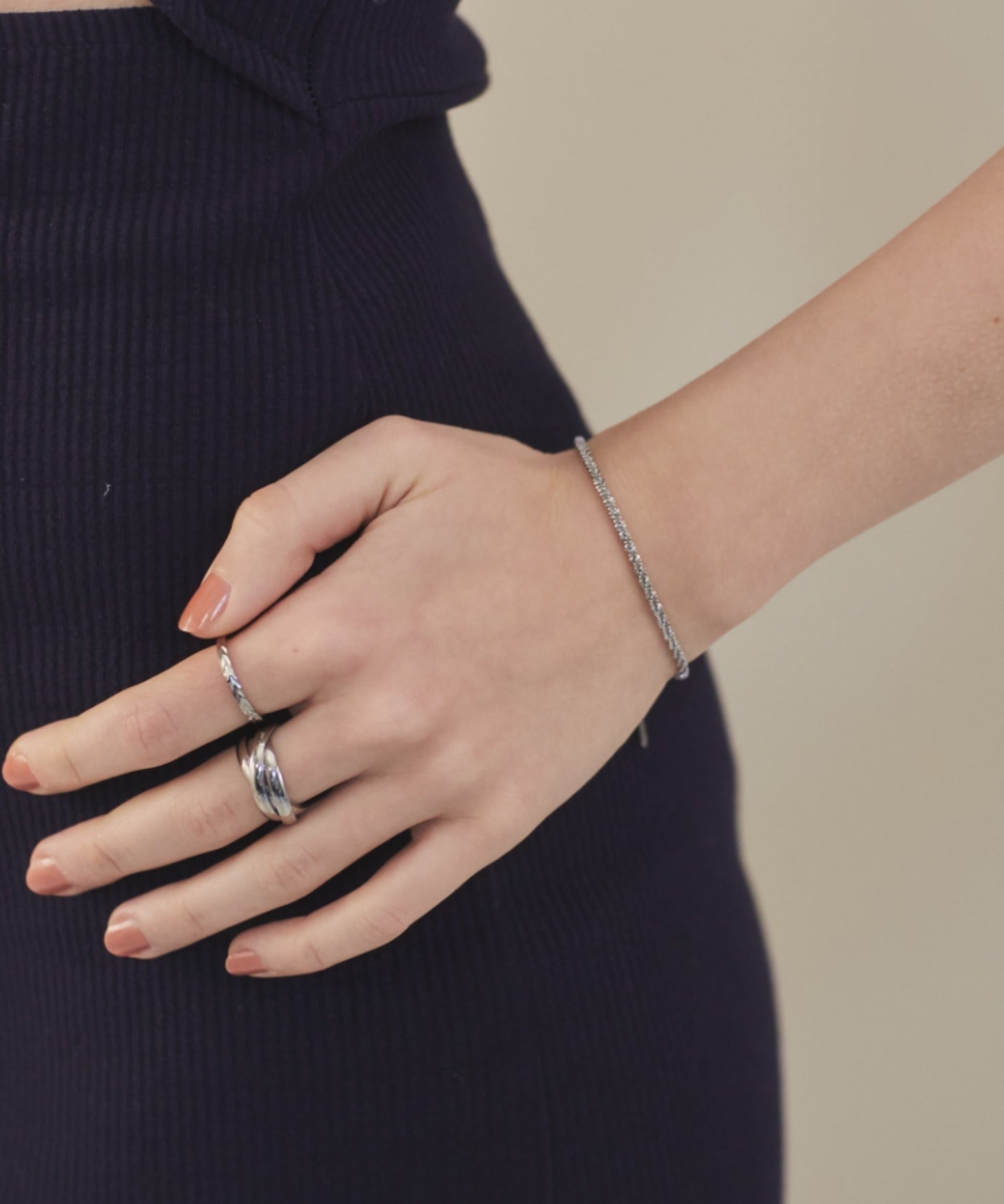 ciite' シーテ ブレスレット 【 金属アレルギー対応 】 グリッターチェーンブレスレット サージカルステンレス