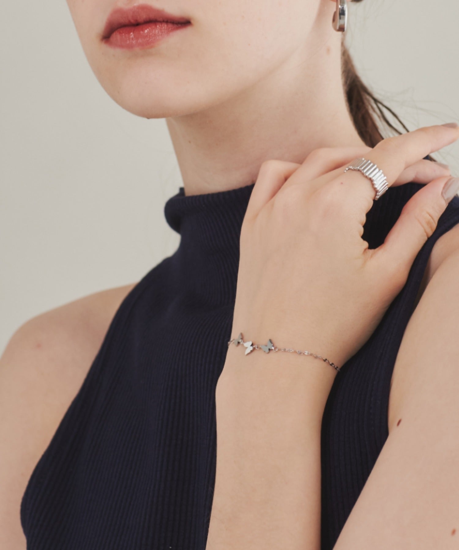 ciite' シーテ ブレスレット 【 金属アレルギー対応 】 バタフライ ブレスレット サージカルステンレス