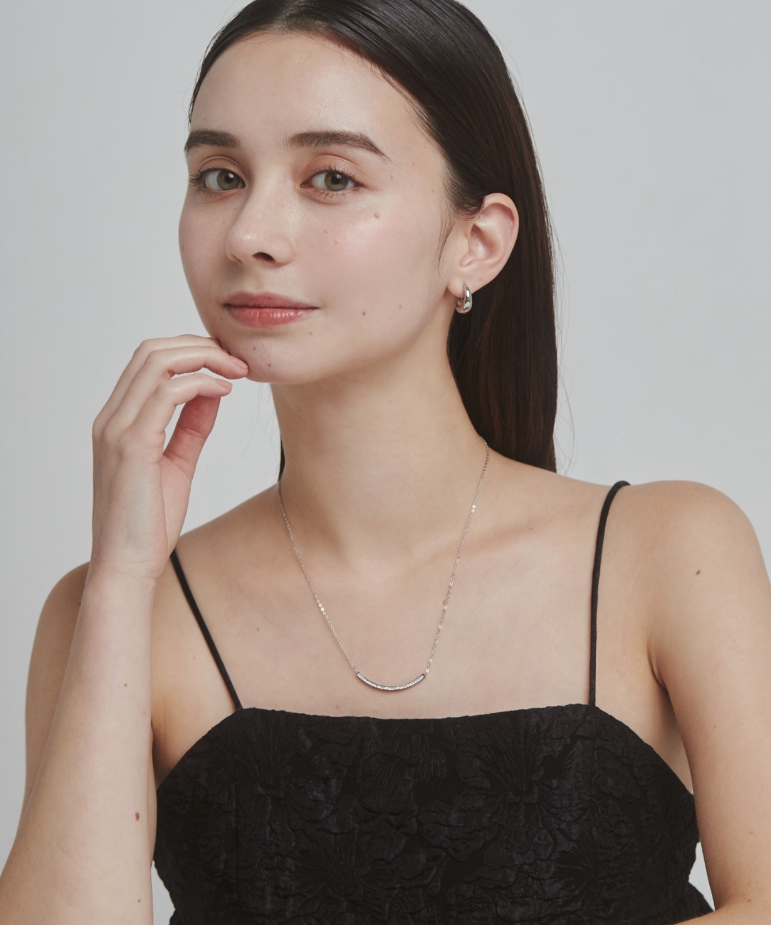 ciite' シーテ ネックレス 【 金属アレルギー対応 】 ビジューモチーフネックレス サージカルステンレス