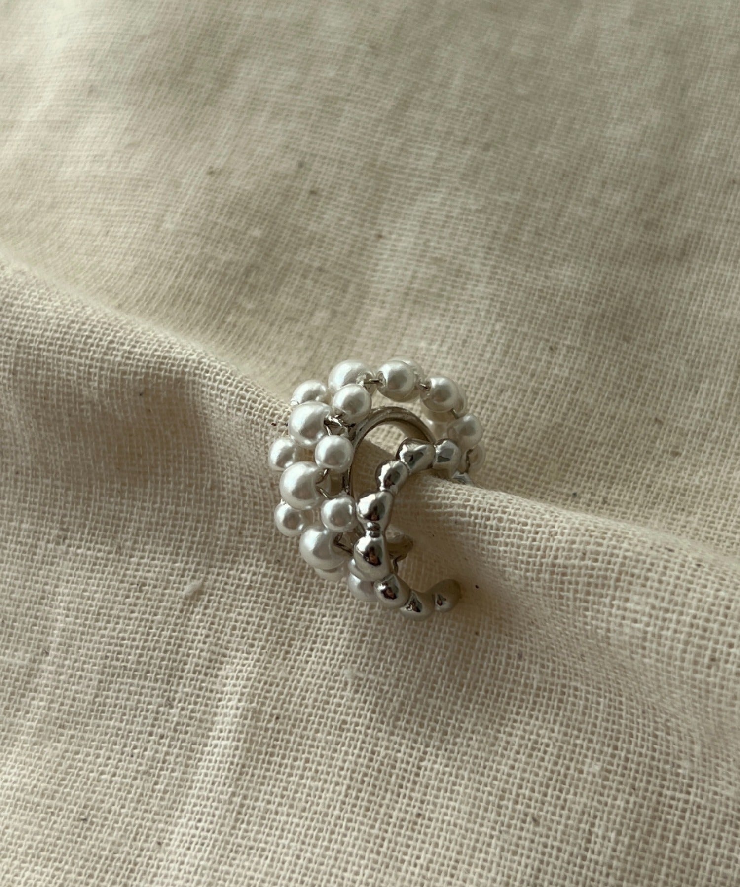 ciite' シーテ イヤーカフ パール&メタル イヤーカフセット