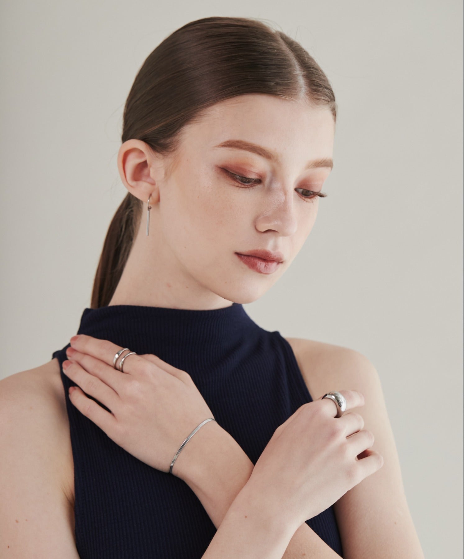 ciite' シーテ ブレスレット 【 金属アレルギー対応 】 2mm シンプルスネークチェーンブレスレット サージカルステンレス