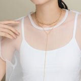 ciite' シーテ ネックレス 【 金属アレルギー対応 】 2連ロングネックレス サージカルステンレス