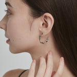 ciite' シーテ ピアス（両耳用） 【 金属アレルギー対応 】 ツイストフープピアス サージカルステンレス (両耳用)