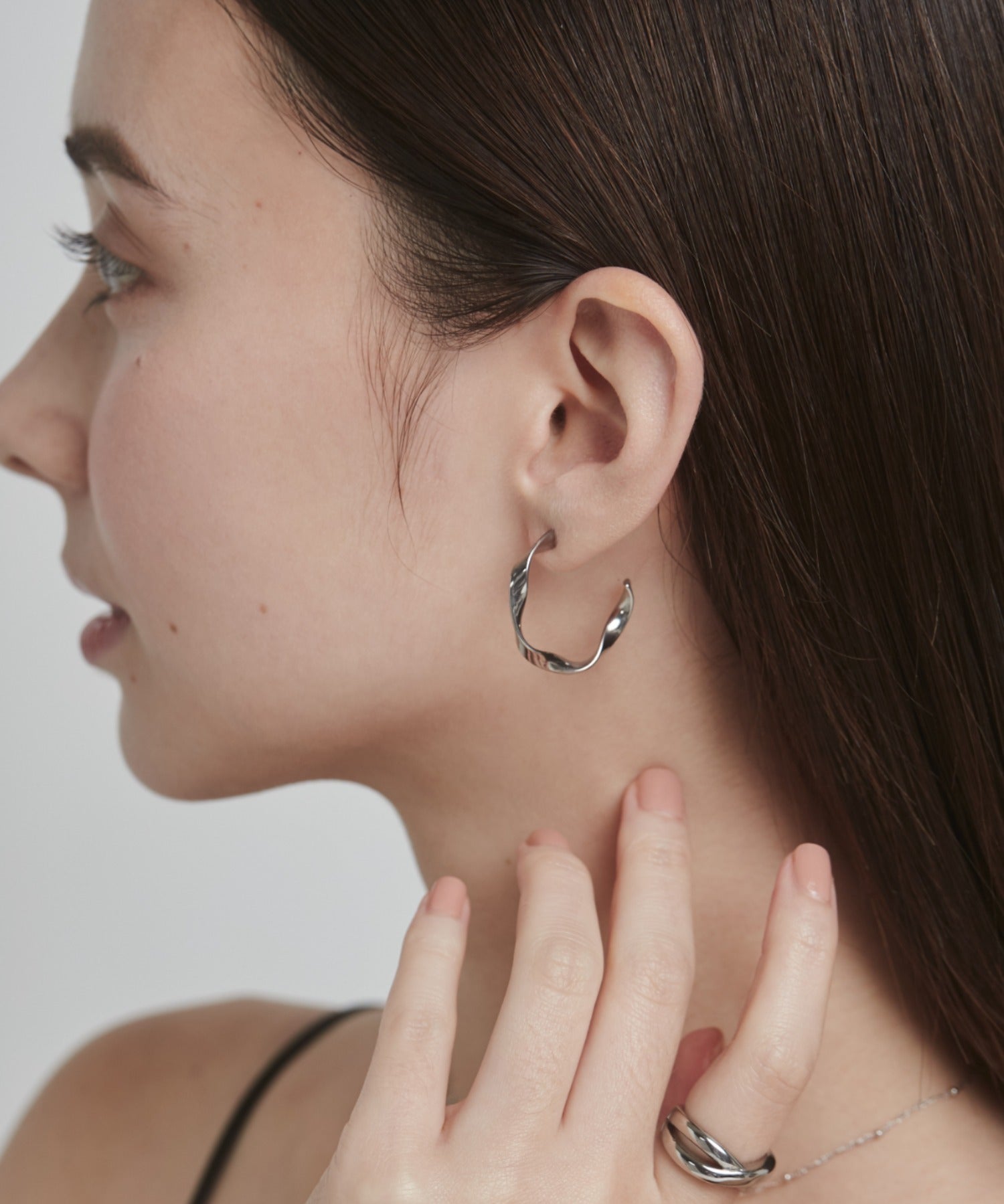 ciite' シーテ ピアス（両耳用） 【 金属アレルギー対応 】 ツイストフープピアス サージカルステンレス (両耳用)