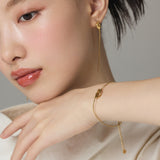 ciite' シーテ ピアス（両耳用） 【 金属アレルギー対応 】 ノットチェーンピアス サージカルステンレス (両耳用)