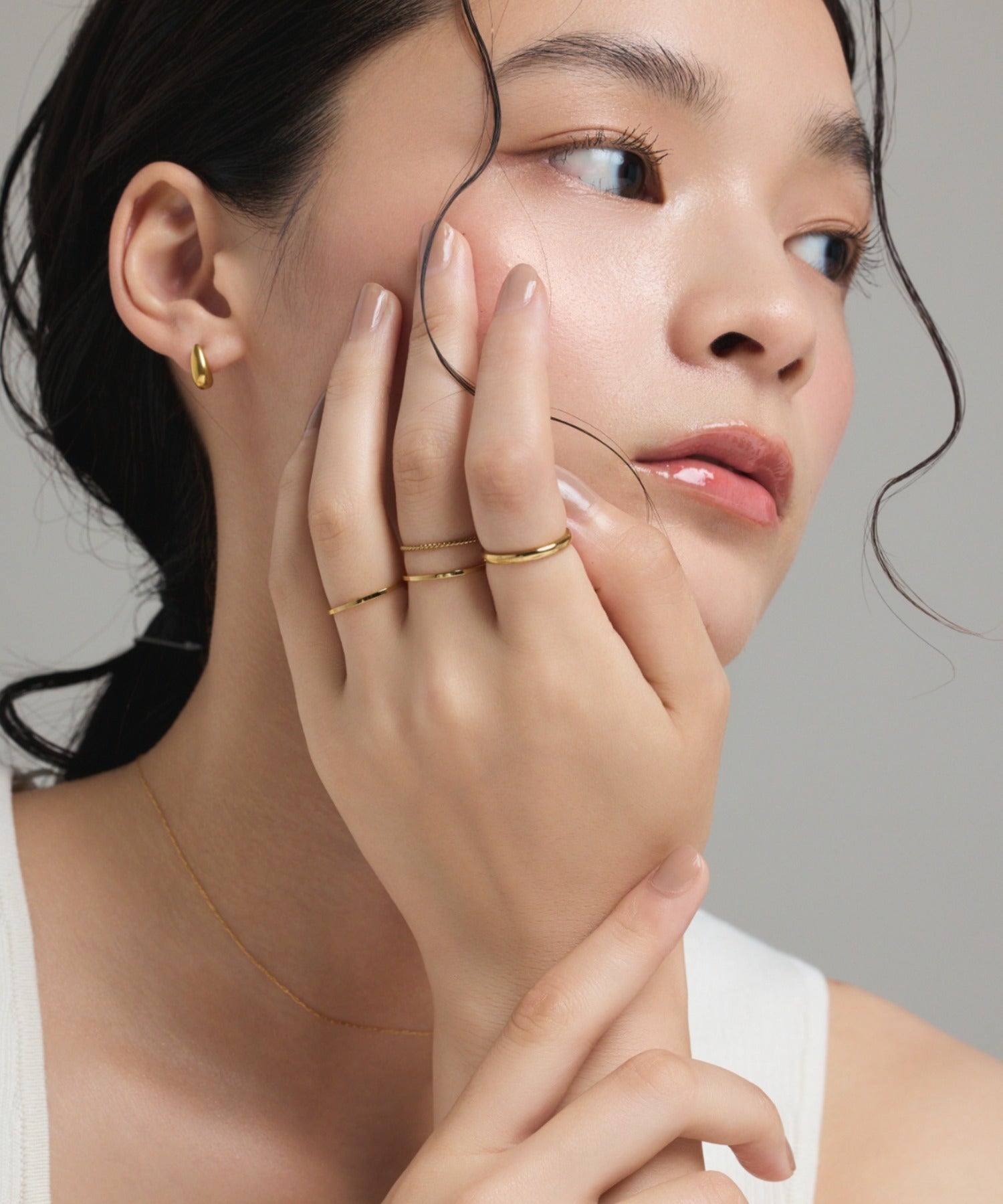 ciite' シーテ リング 【 金属アレルギー対応 】シンプルリング 4個セット サージカルステンレス