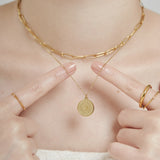 ciite' シーテ ネックレス 【 金属アレルギー対応 】 2連 エリザベス コインネックレス サージカルステンレス