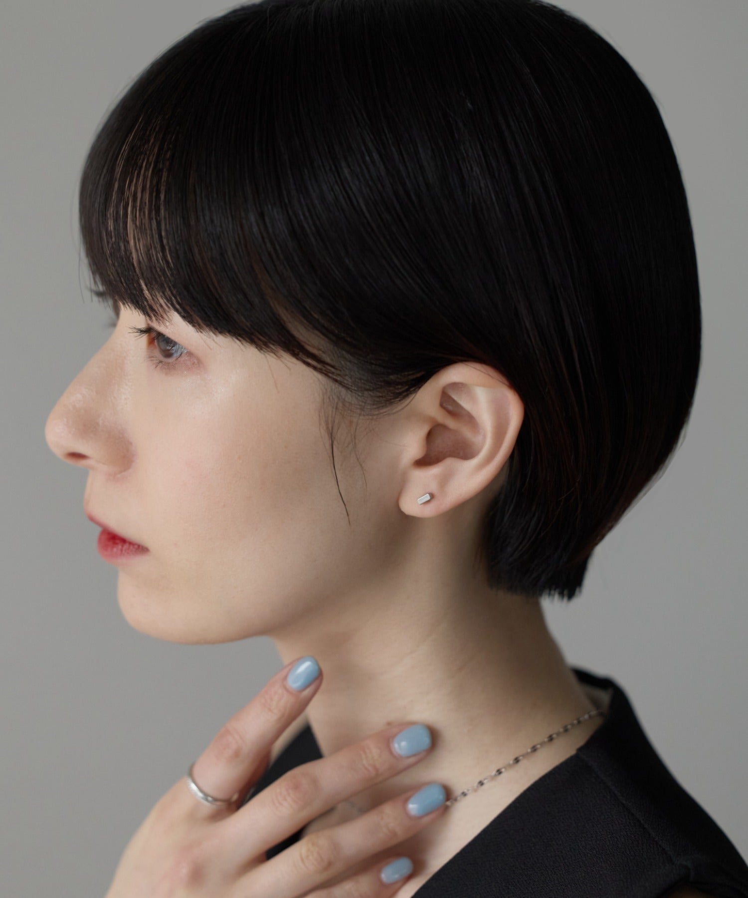 ciite' シーテ ピアス（両耳用） 【金属アレルギー対応】レクタングルバー ピアス