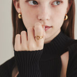 ciite' シーテ リング 【 金属アレルギー対応 】 ダブルハートリング サージカルステンレス