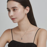 ciite' シーテ ネックレス 【 金属アレルギー対応 】 シズクビジューネックレス サージカルステンレス