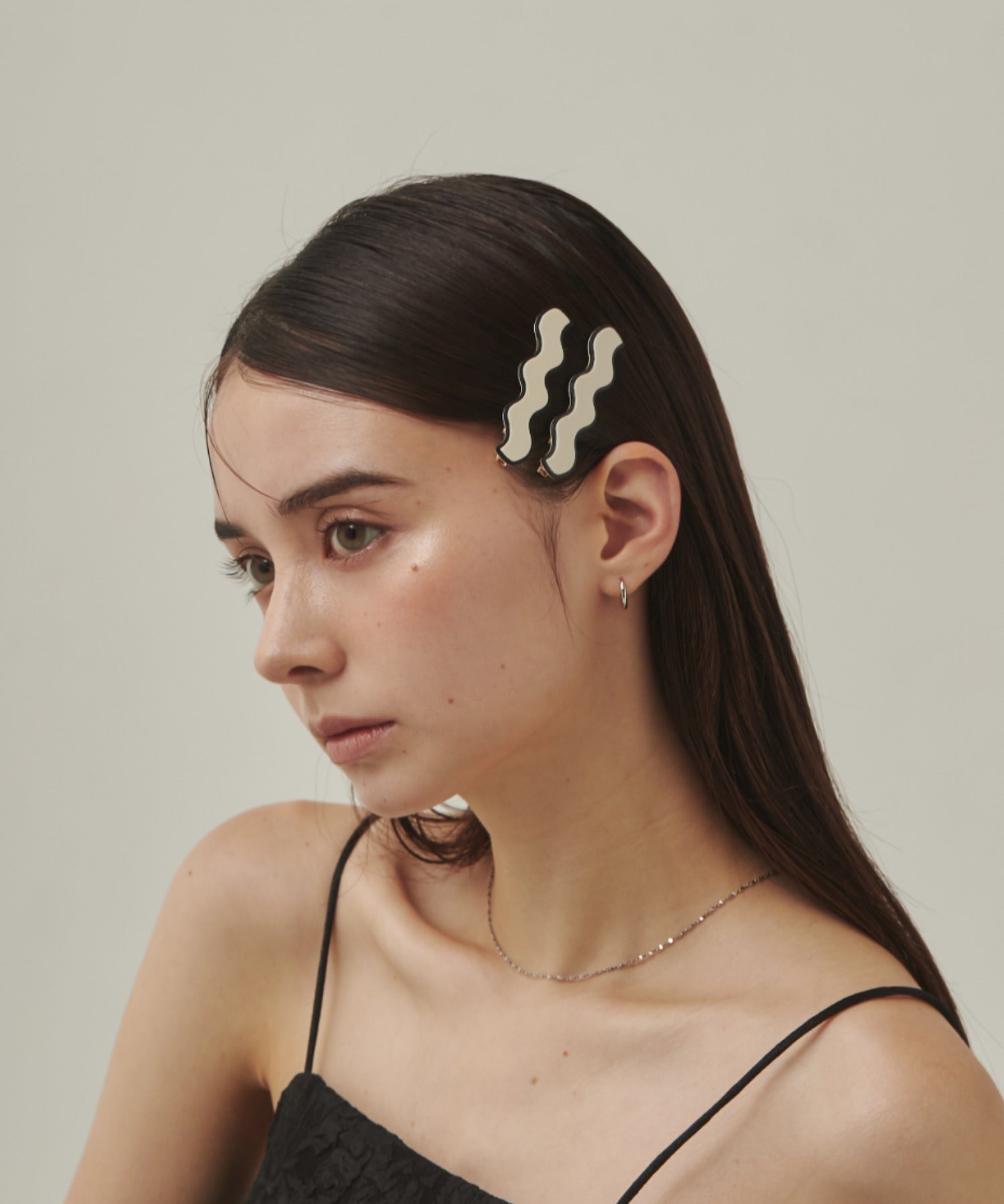 ciite' シーテ ヘアアクセサリー ウェーブデザインヘアピン 2個セット