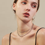 ciite' シーテ ネックレス 【 金属アレルギー対応 】 2連チェーンネックレス サージカルステンレス