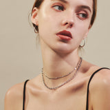 ciite' シーテ ネックレス 【 金属アレルギー対応 】 2連チェーンネックレス サージカルステンレス