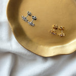 ciite' シーテ ピアス（両耳用） 【 金属アレルギー対応 】フラワービジューピアス サージカルステンレス（両耳用）