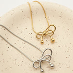 ciite' シーテ ネックレス 【 金属アレルギー対応 】 ミニリボンネックレス サージカルステンレス