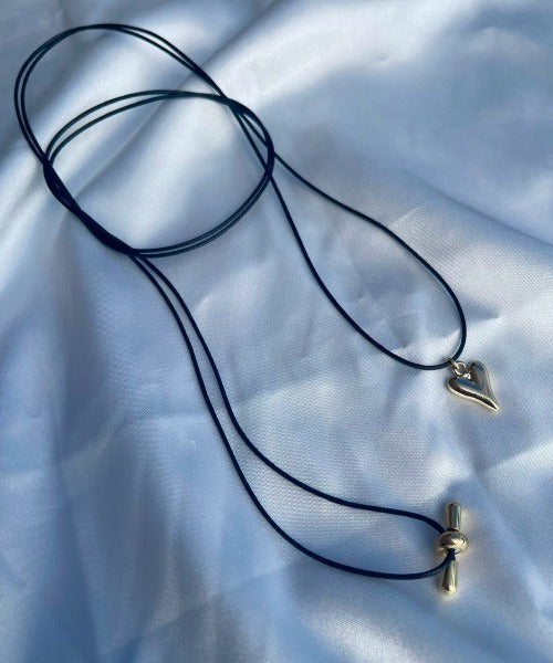 ciite' シーテ ネックレス メタルハートトップ コードチョーカー / ネックレス