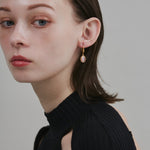 ciite' シーテ ピアス（両耳用） 【 金属アレルギー対応 】 オーバルストーン フックピアス サージカルステンレス (両耳用)