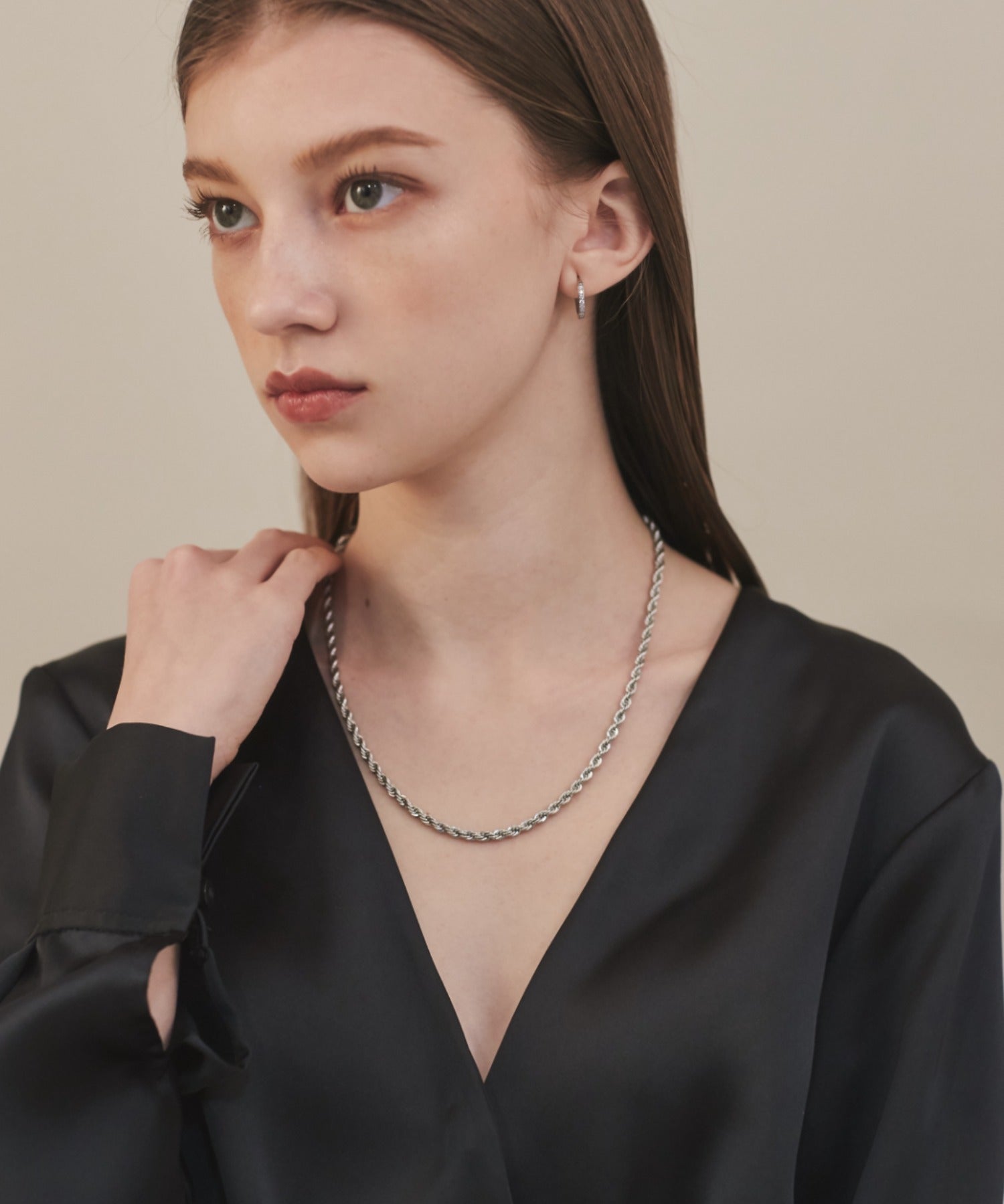 ciite' シーテ ネックレス 【 金属アレルギー対応 】 ツイストチェーンネックレス サージカルステンレス