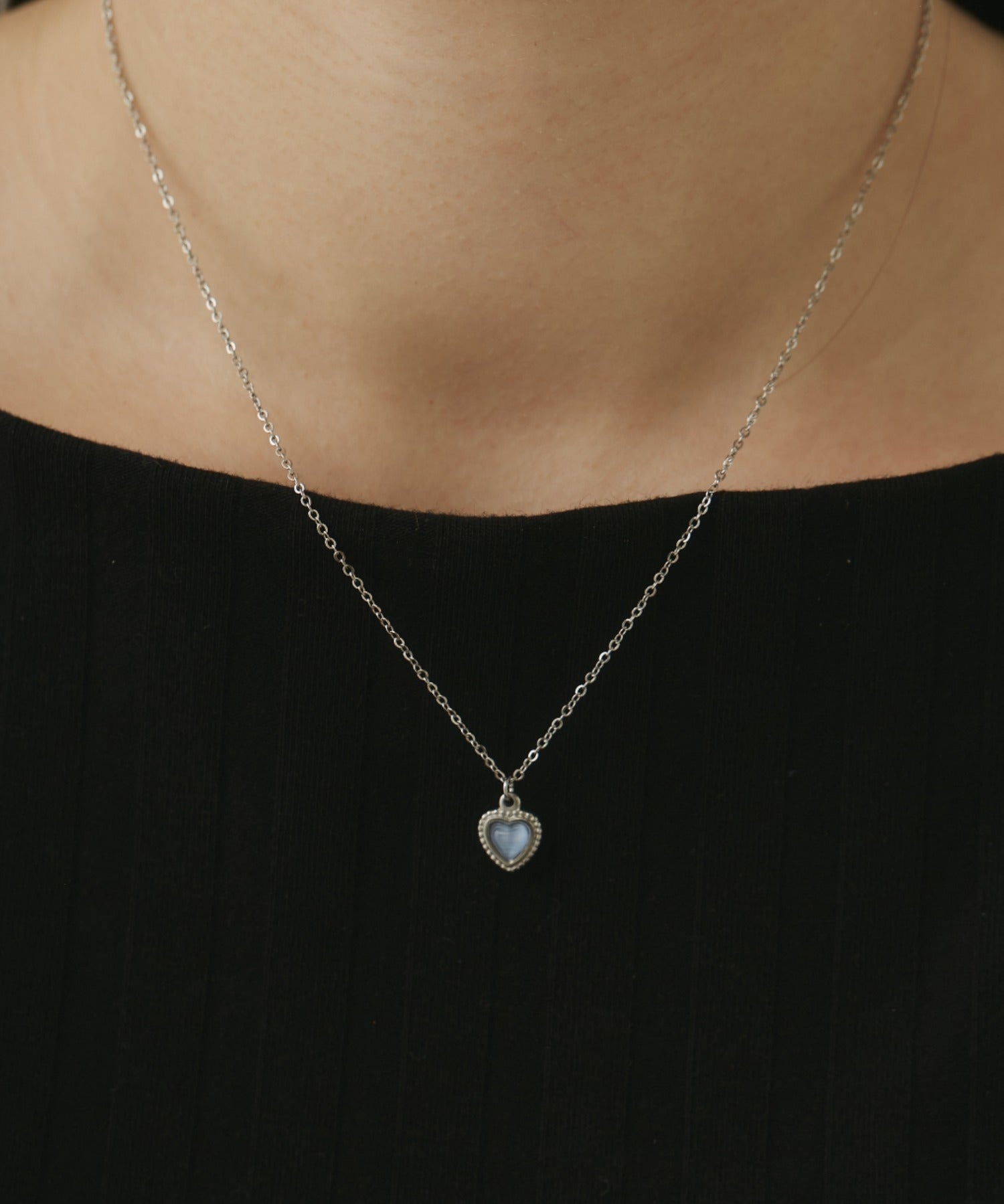 ciite' シーテ ネックレス 【 金属アレルギー対応 】 パステルカラー ハートネックレス サージカルステンレス