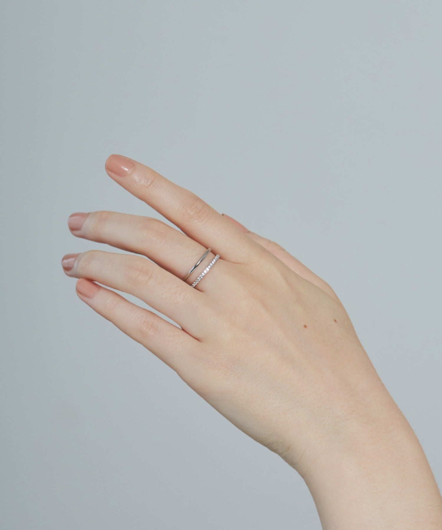 ciite' シーテ リング 【 金属アレルギー対応 】 ビジューダブルリング サージカルステンレス