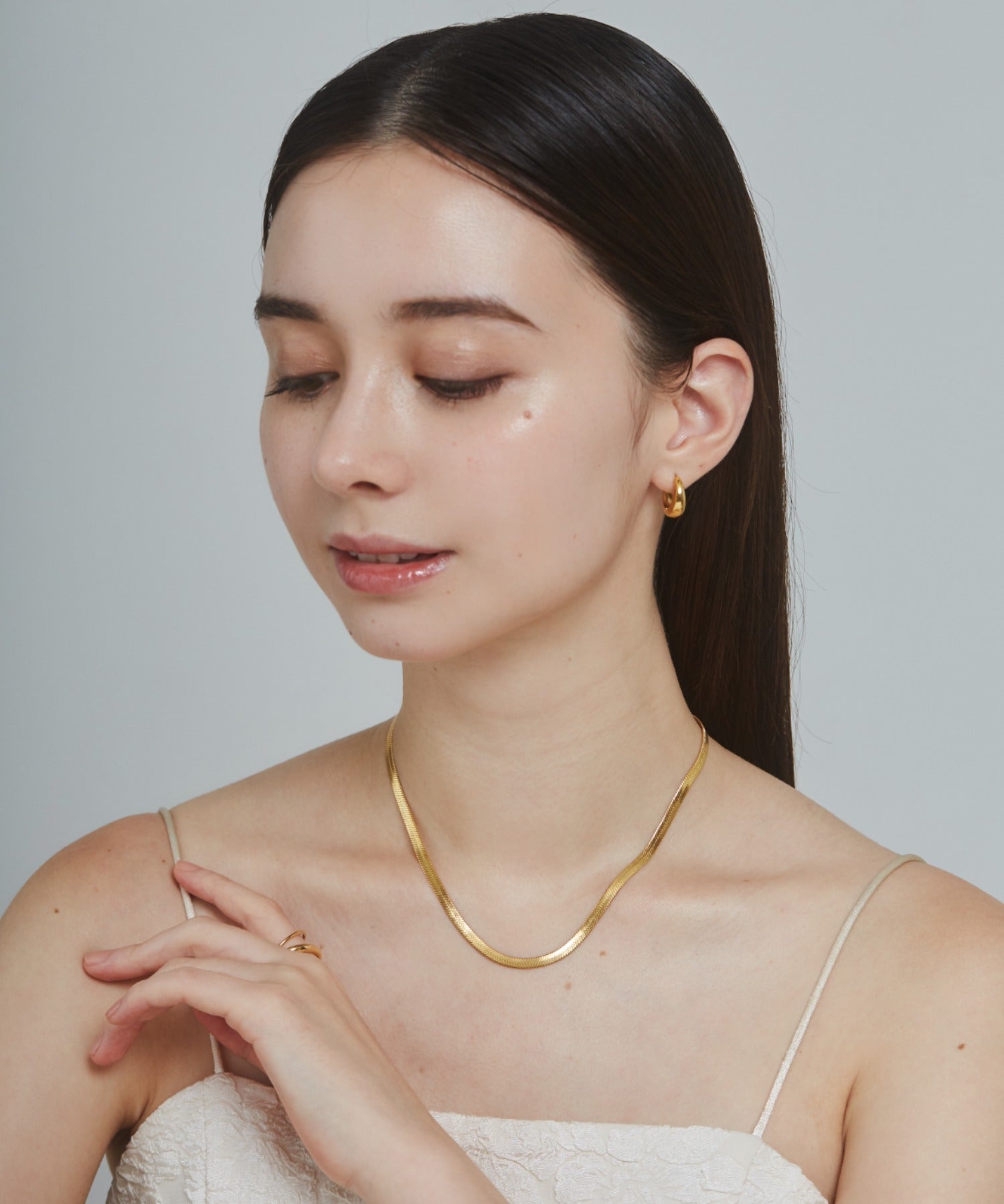 ciite' シーテ ネックレス 【 金属アレルギー対応 】 4mm スネークチェーンネックレス サージカルステンレス