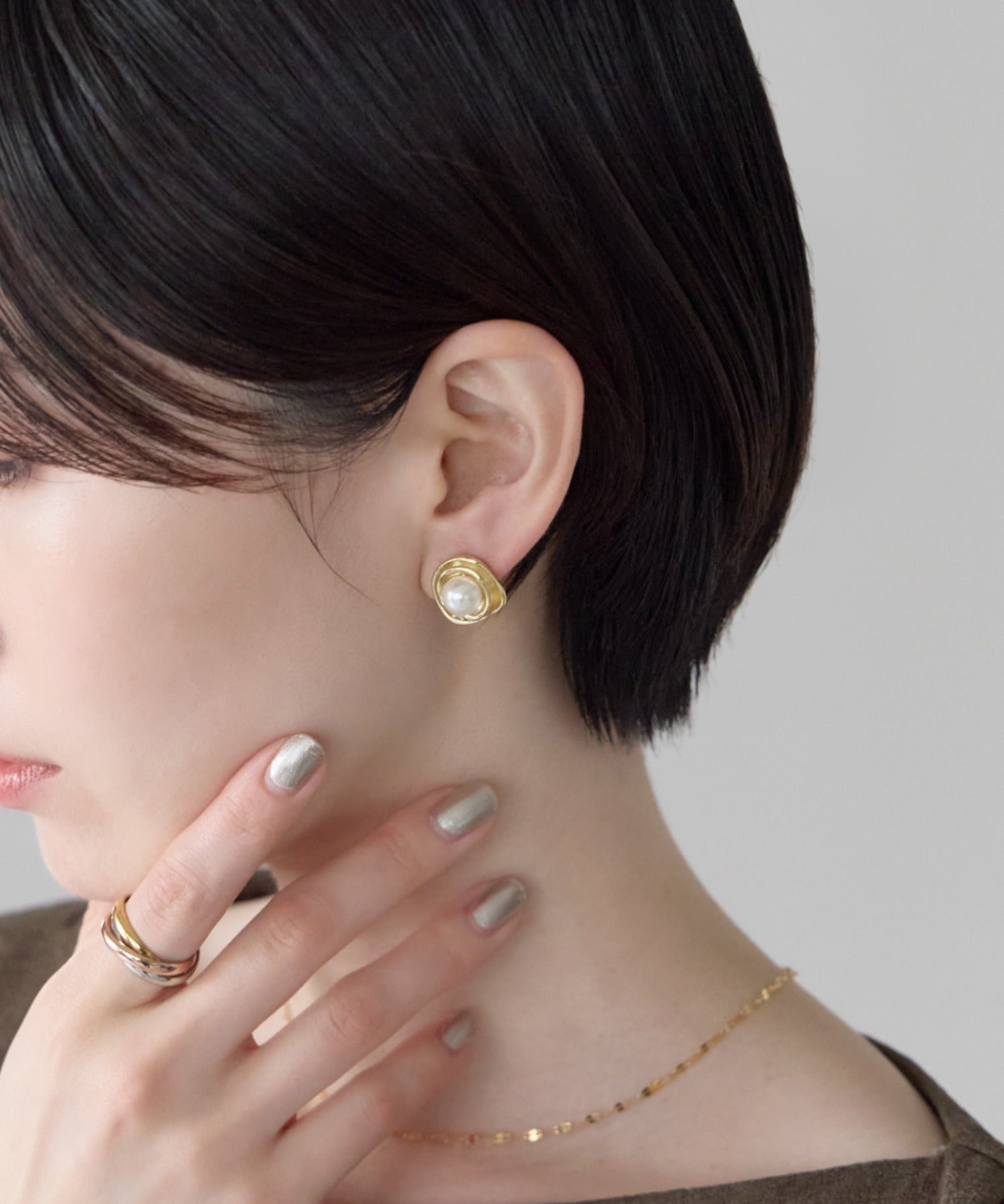 ciite' シーテ イヤリング シリコン付 デザインパール イヤリング