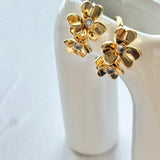 ciite' シーテ ピアス（両耳用） フラワービジュー フープピアス（両耳用）