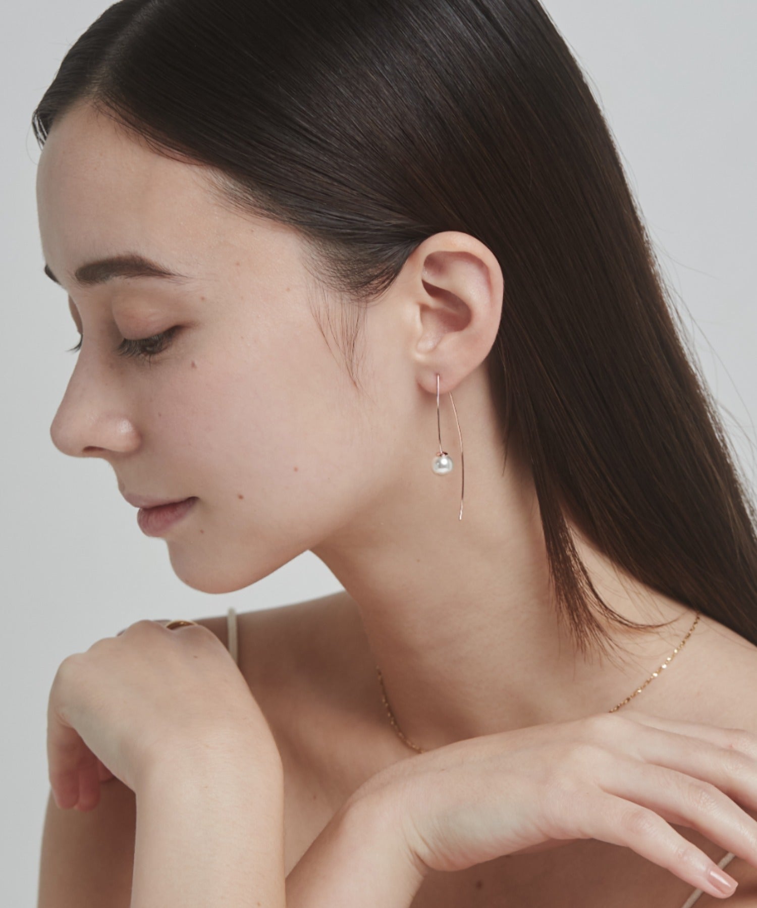 ciite' シーテ ピアス（両耳用） パールフックピアス (両耳用)