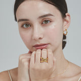 ciite' シーテ リング 【 金属アレルギー対応 】 ビッグクロスリング サージカルステンレス