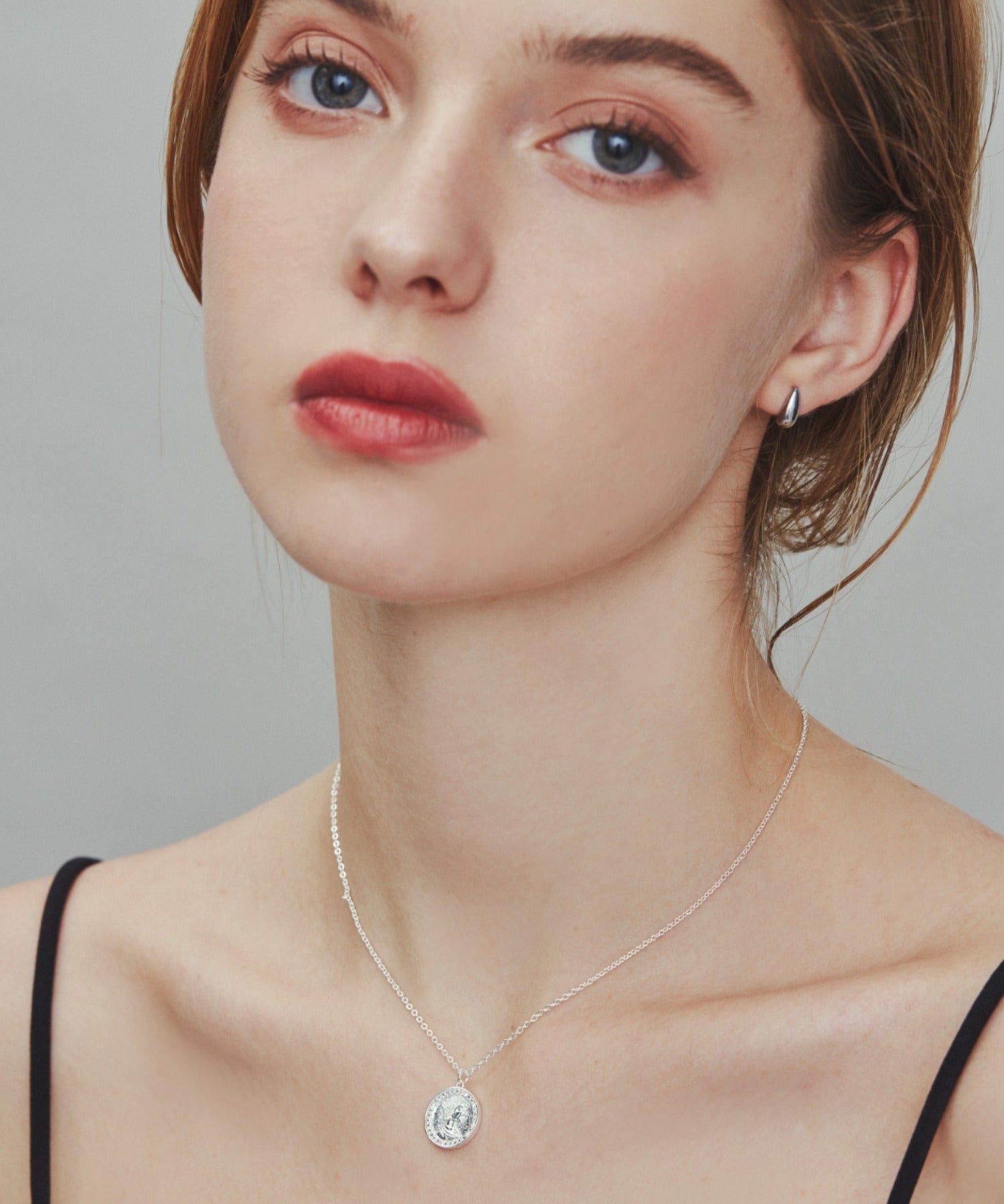 ciite' シーテ ネックレス 【 金属アレルギー対応 】 ビジューコインネックレス サージカルステンレス