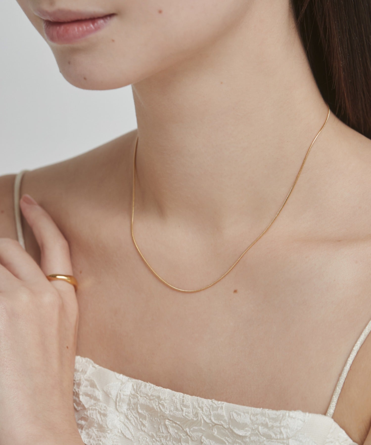 ciite' シーテ ネックレス 【 金属アレルギー対応 】 1mm スネークネックレス 2個セット サージカルステンレス 36～41cm, 39～44cm