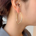 ciite' シーテ ピアス（両耳用） 大ぶり立体オーバルフープピアス (両耳用)