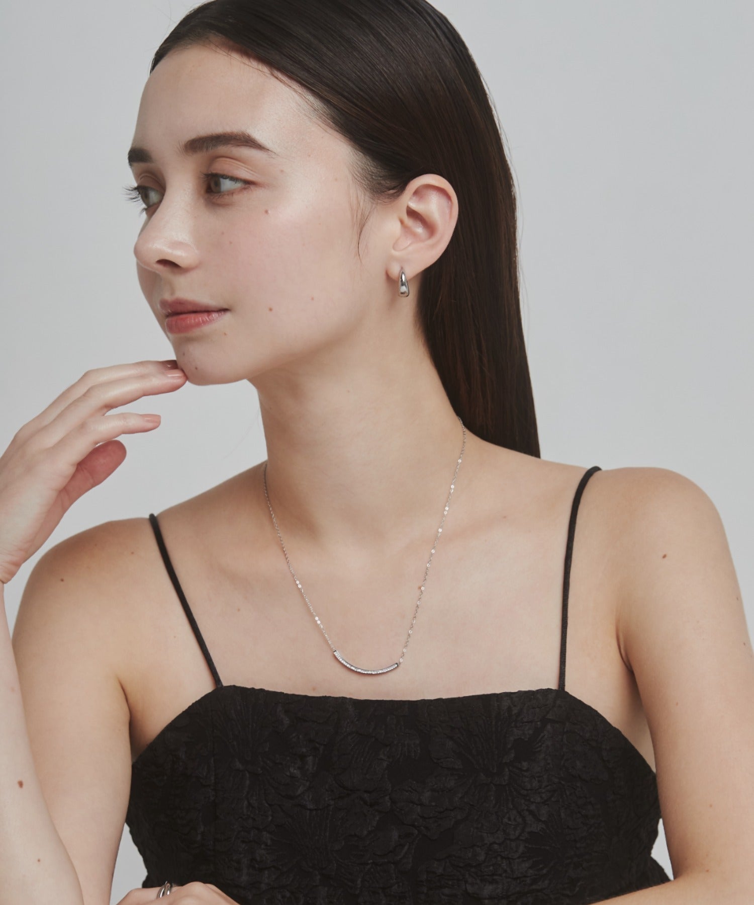 ciite' シーテ ネックレス 【 金属アレルギー対応 】 ビジューモチーフネックレス サージカルステンレス