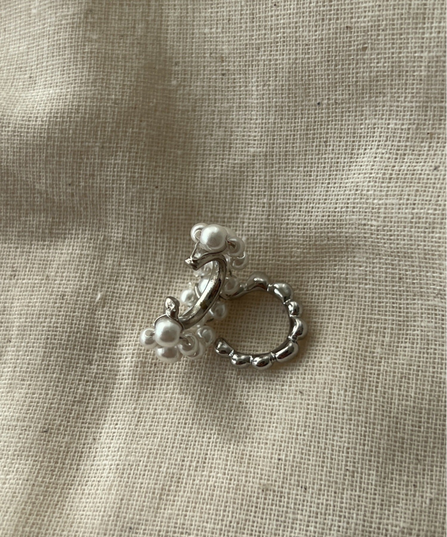 ciite' シーテ イヤーカフ パール&メタル イヤーカフセット