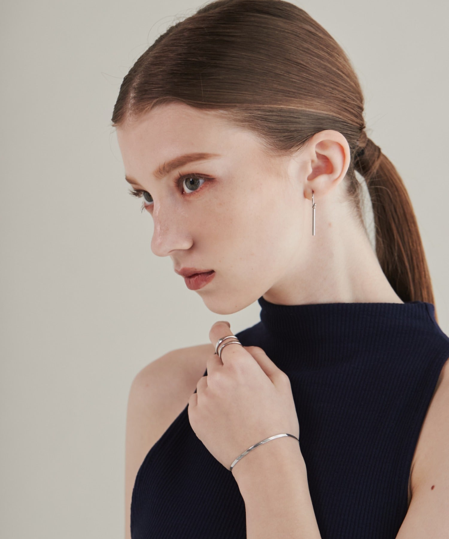 ciite' シーテ ブレスレット 【 金属アレルギー対応 】 2mm シンプルスネークチェーンブレスレット サージカルステンレス