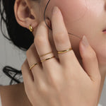 ciite' シーテ リング 【 金属アレルギー対応 】シンプルリング 4個セット サージカルステンレス